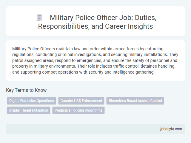 Military Police Officer Job: Duties, Responsibilities, and Career Insights