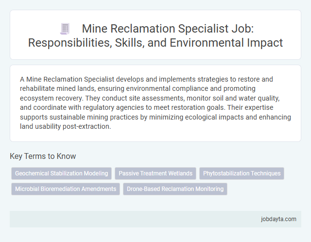 Mine Reclamation Specialist Job: Responsibilities, Skills, and Environmental Impact