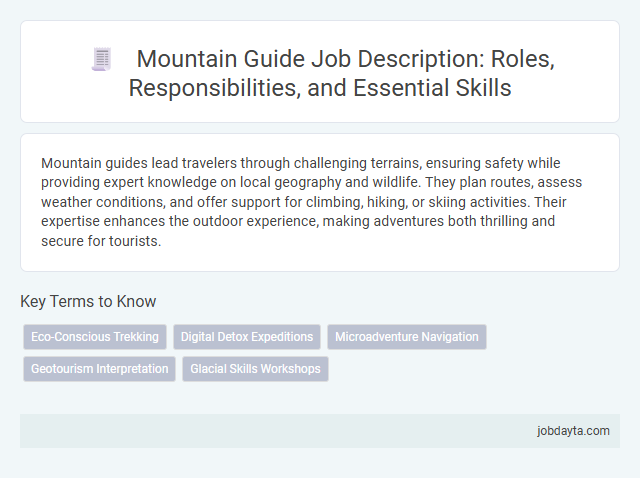 Mountain Guide Job Description: Roles, Responsibilities, and Essential Skills