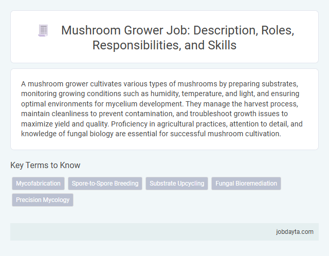 Mushroom Grower Job: Description, Roles, Responsibilities, and Skills
