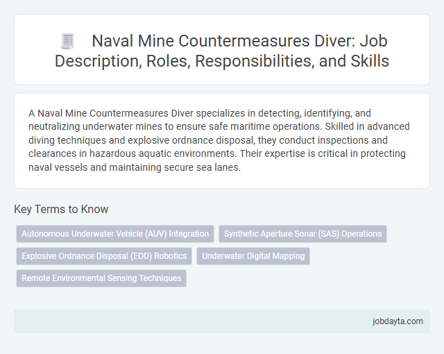 Naval Mine Countermeasures Diver: Job Description, Roles, Responsibilities, and Skills