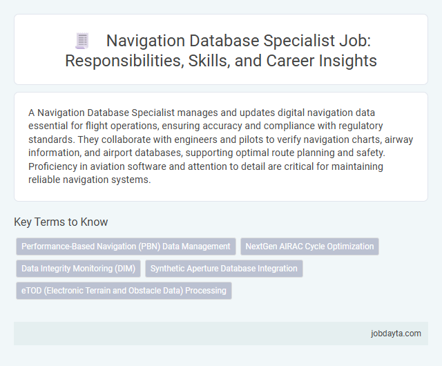 Navigation Database Specialist Job: Responsibilities, Skills, and Career Insights