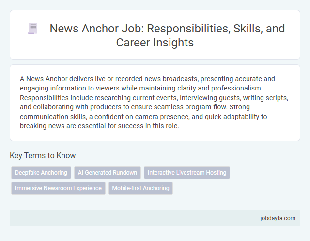 News Anchor Job: Responsibilities, Skills, and Career Insights