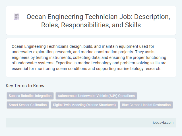 Ocean Engineering Technician Job: Description, Roles, Responsibilities, and Skills