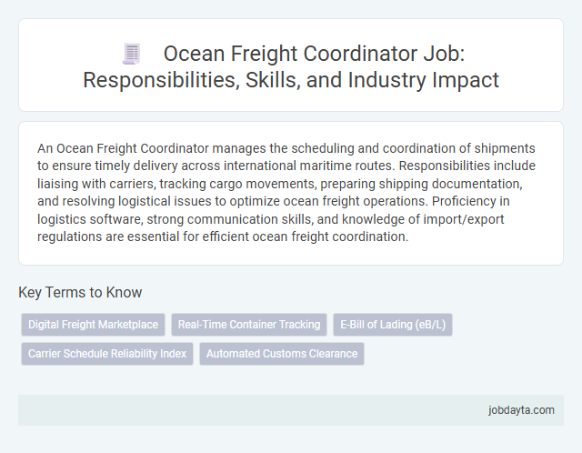 Ocean Freight Coordinator Job: Responsibilities, Skills, and Industry Impact