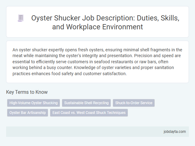 Oyster Shucker Job Description: Duties, Skills, and Workplace Environment