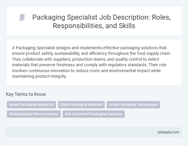 Packaging Specialist Job Description: Roles, Responsibilities, and Skills