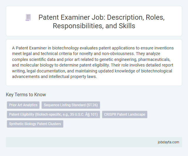 Patent Examiner Job: Description, Roles, Responsibilities, and Skills