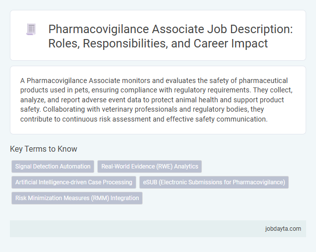 Pharmacovigilance Associate Job Description: Roles, Responsibilities, and Career Impact