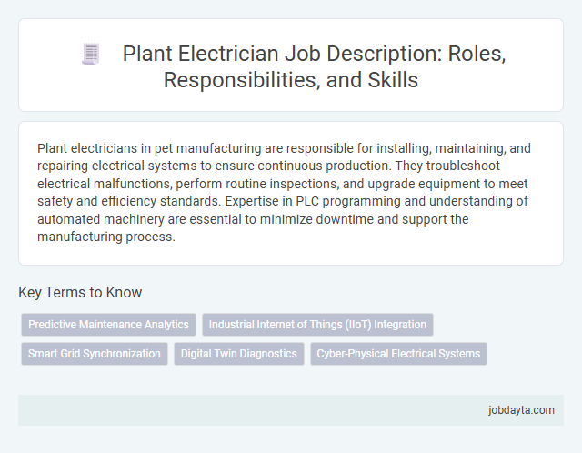 Plant Electrician Job Description: Roles, Responsibilities, and Skills