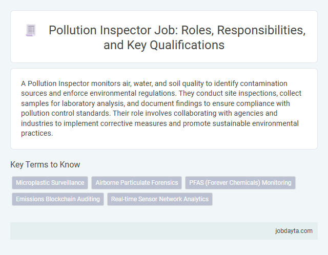 Pollution Inspector Job: Roles, Responsibilities, and Key Qualifications