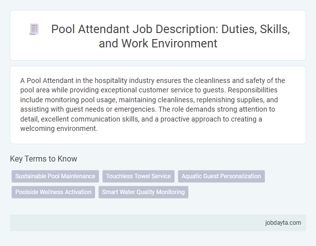 Pool Attendant Job Description: Duties, Skills, and Work Environment