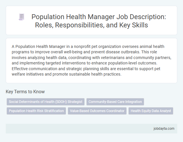 Population Health Manager Job Description: Roles, Responsibilities, and Key Skills