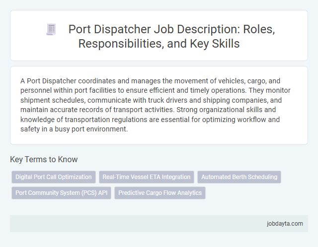 Port Dispatcher Job Description: Roles, Responsibilities, and Key Skills