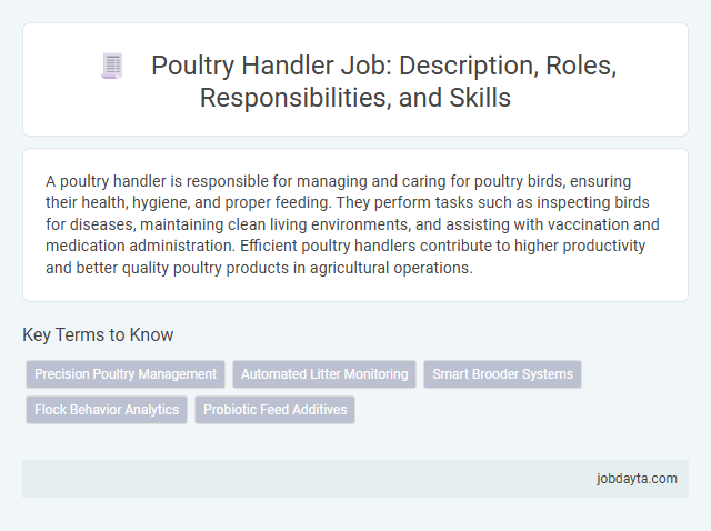 Poultry Handler Job: Description, Roles, Responsibilities, and Skills