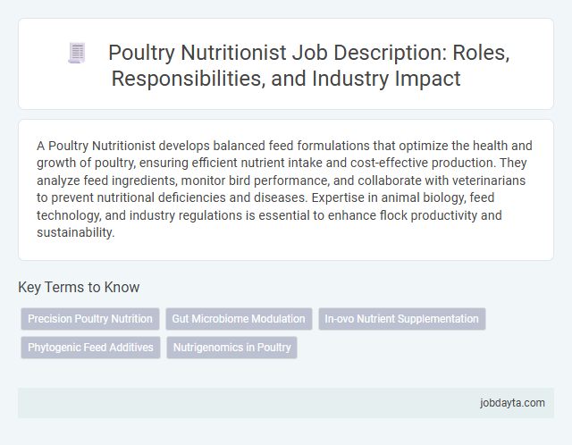 Poultry Nutritionist Job Description: Roles, Responsibilities, and Industry Impact