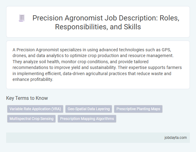 Precision Agronomist Job Description: Roles, Responsibilities, and Skills