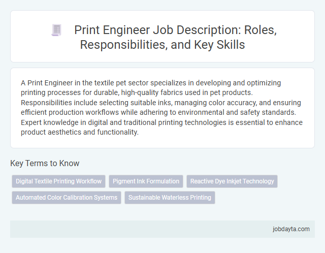 Print Engineer Job Description: Roles, Responsibilities, and Key Skills