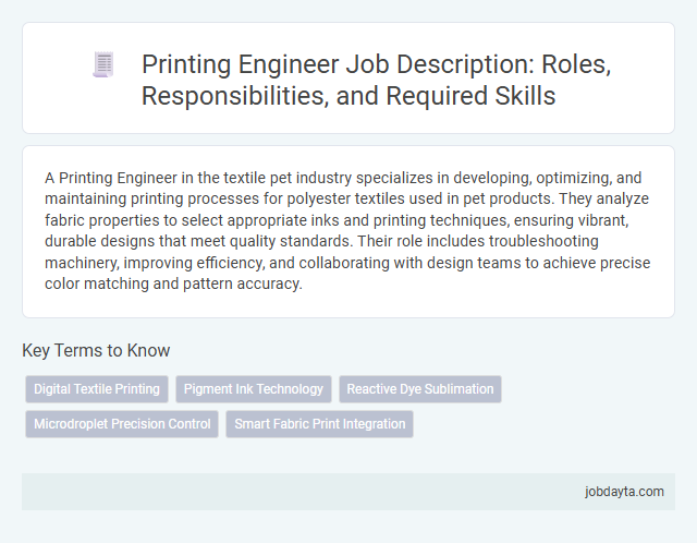 Printing Engineer Job Description: Roles, Responsibilities, and Required Skills