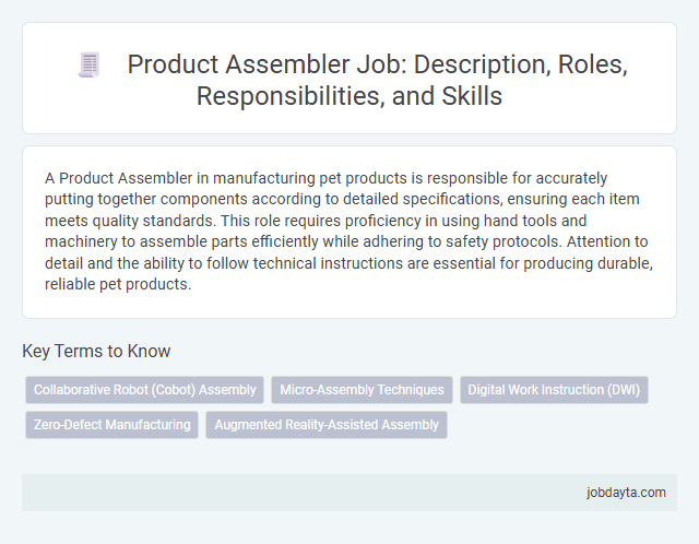 Product Assembler Job: Description, Roles, Responsibilities, and Skills