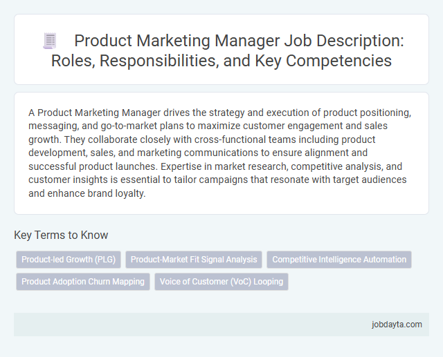 Product Marketing Manager Job Description: Roles, Responsibilities, and Key Competencies