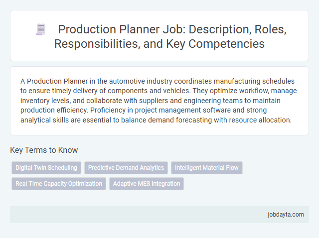 Production Planner Job: Description, Roles, Responsibilities, and Key Competencies