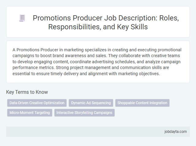 Promotions Producer Job Description: Roles, Responsibilities, and Key Skills