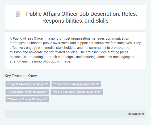 Public Affairs Officer Job Description: Roles, Responsibilities, and Skills