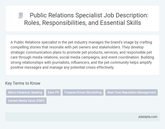 Public Relations Specialist Job Description: Roles, Responsibilities, and Essential Skills