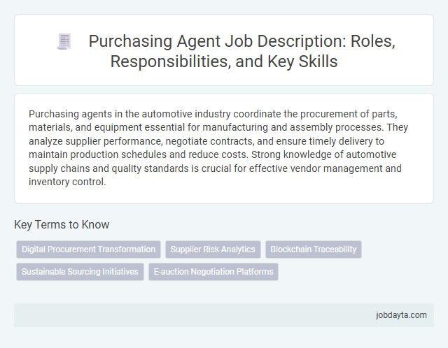 Purchasing Agent Job Description: Roles, Responsibilities, and Key Skills