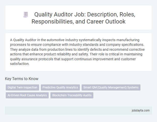 Quality Auditor Job: Description, Roles, Responsibilities, and Career Outlook