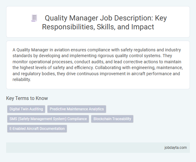 Quality Manager Job Description: Key Responsibilities, Skills, and Impact