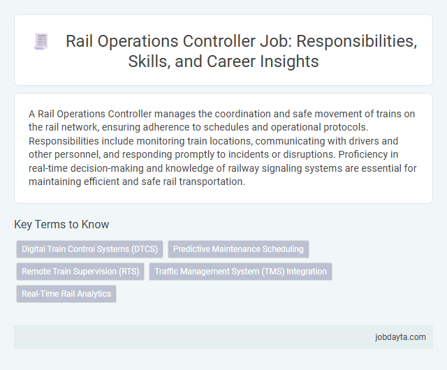 Rail Operations Controller Job: Responsibilities, Skills, and Career Insights