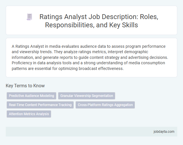 Ratings Analyst Job Description: Roles, Responsibilities, and Key Skills