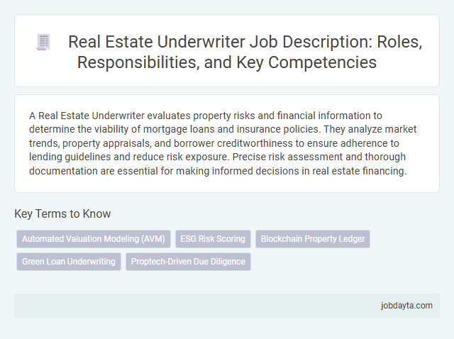 Real Estate Underwriter Job Description: Roles, Responsibilities, and Key Competencies
