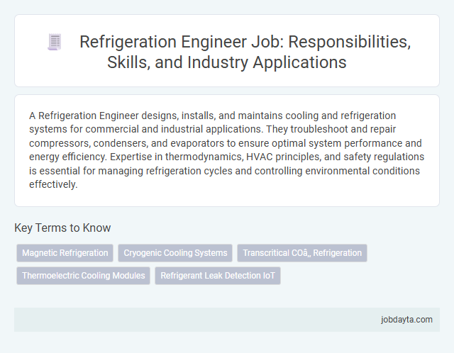 Refrigeration Engineer Job: Responsibilities, Skills, and Industry Applications