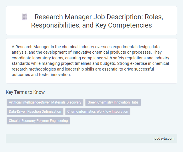 Research Manager Job Description: Roles, Responsibilities, and Key Competencies