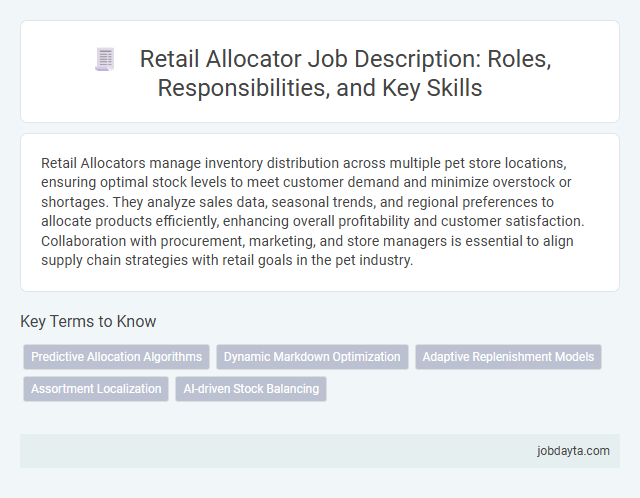 Retail Allocator Job Description: Roles, Responsibilities, and Key Skills