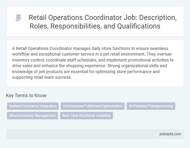 Retail Operations Coordinator Job: Description, Roles, Responsibilities, and Qualifications