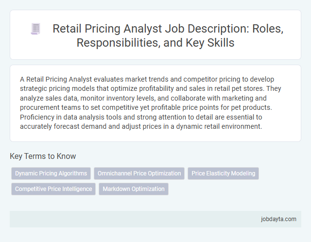 Retail Pricing Analyst Job Description: Roles, Responsibilities, and Key Skills