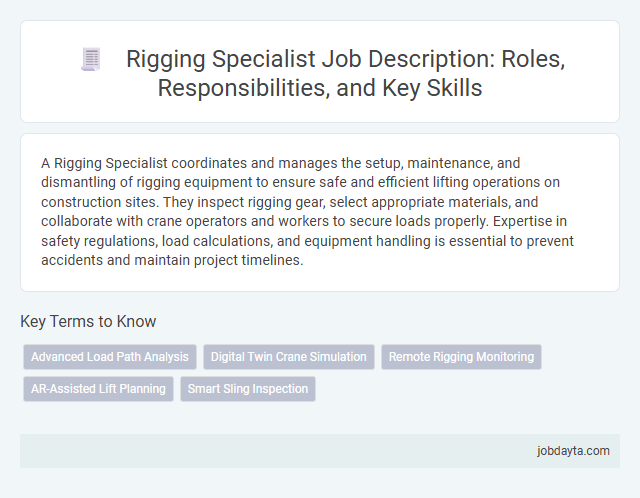 Rigging Specialist Job Description: Roles, Responsibilities, and Key Skills