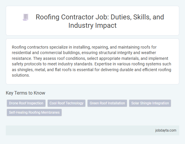 Roofing Contractor Job: Duties, Skills, and Industry Impact