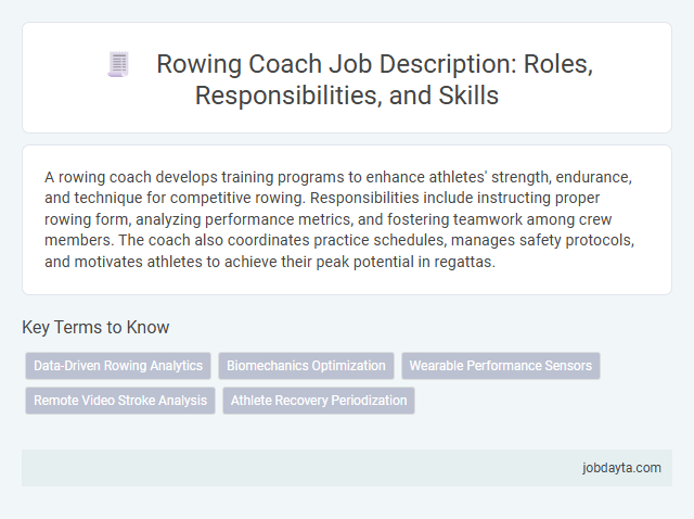 Rowing Coach Job Description: Roles, Responsibilities, and Skills