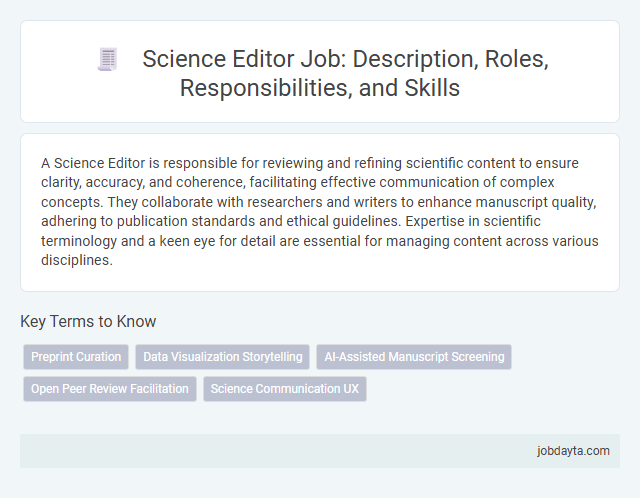 Science Editor Job: Description, Roles, Responsibilities, and Skills