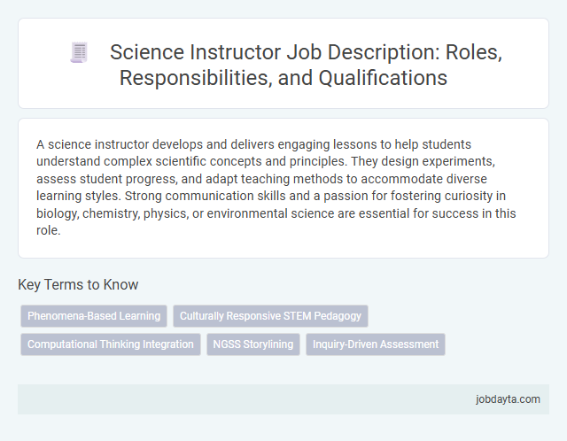 Science Instructor Job Description: Roles, Responsibilities, and Qualifications