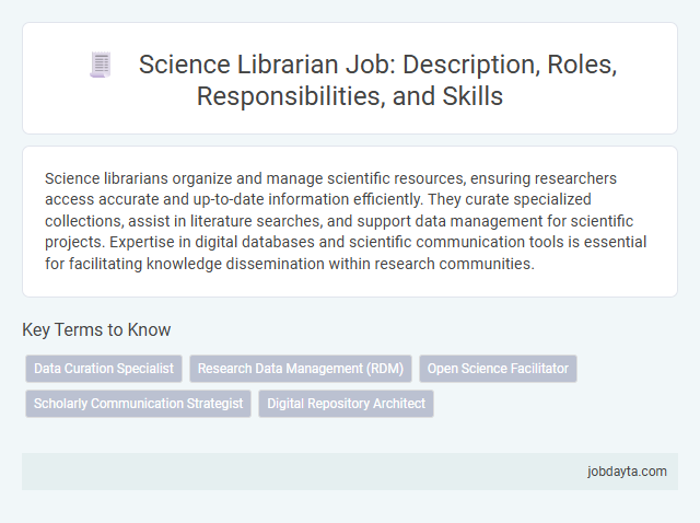 Science Librarian Job: Description, Roles, Responsibilities, and Skills