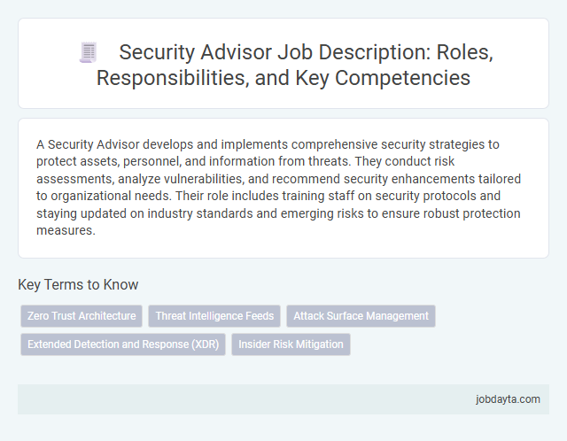 Security Advisor Job Description: Roles, Responsibilities, and Key Competencies