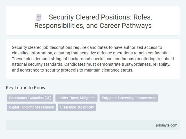 Security Cleared Positions: Roles, Responsibilities, and Career Pathways