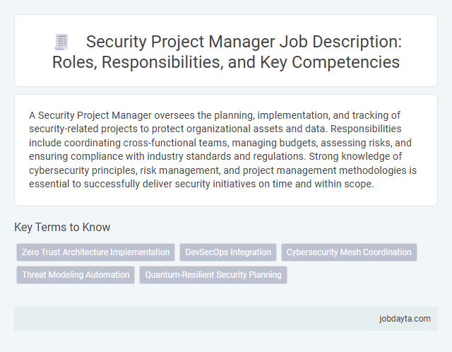 Security Project Manager Job Description: Roles, Responsibilities, and Key Competencies