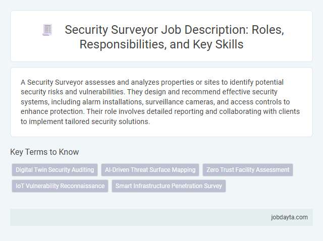 Security Surveyor Job Description: Roles, Responsibilities, and Key Skills